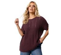 Yours Curve Red Knitted Top - Women's - Plus Size Curve