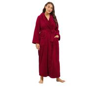 Yours Women's Luxe Dressing Gown in Red | Size: 34/36