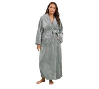Yours Women's Luxe Dressing Gown in Grey | Size: 22-24 Yours Grey 22-24