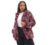 Yours Curve Red Paisley Print Fleece Jacket - Women's - Plus Size Curve
