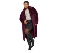 Yours Curve Red Plush Faux Fur Coat - Women's - Plus Size Curve