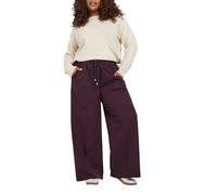 Yours Curve Red Pull On Wide Leg Trousers - Women's - Plus Size Curve