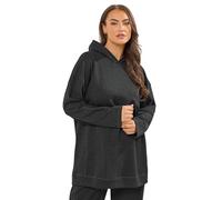 Yours Women's Seam Detail Hoodie in Dark Grey | Size: 22/24