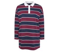 Yours Women's Stripe Rugby Collar Tunic Top in Red | Size: 26-28 Yours Red 26-28