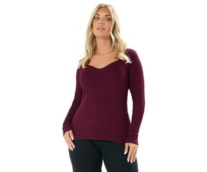 Yours Curve Red Sweetheart Neck Jumper - Women's - Plus Size Curve