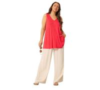 Yours Curve Red Swing Vest Top - Women's - Plus Size Curve