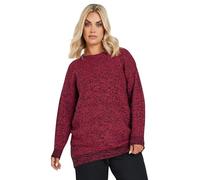 Yours Curve Red Twist Knit Jumper - Women's - Plus Size Curve