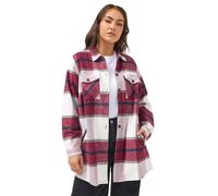 Yours Curve Red & White Check Shacket - Women's - Plus Size Curve