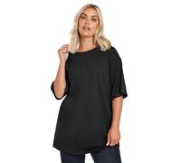 Yours Curve Relaxed Longline T-Shirt - Women's - Plus Size Curve Black