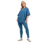 Yours Curve Relaxed Longline T-Shirt - Women's - Plus Size Curve Blue