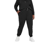 Elasticated Ribbed Joggers Yours Black 22-24