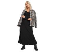 Yours Curve Ribbed Maxi Dress - Women's - Plus Size Curve Black