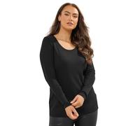 Yours Curve Ribbed Scoop Neck Top - Women's - Plus Size Curve Black