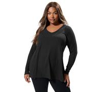 Yours Curve Ribbed Swing T-Shirt - Women's - Plus Size Curve Black