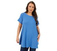 Yours Curve Ribbed Swing Top - Women's - Plus Size Curve Blue