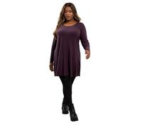 Yours Curve Ribbed Tunic Mini Dress - Women's - Plus Size Curve Purple