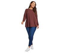 Yours Curve Rust Brown Ribbed Swing T-Shirt - Women's - Plus Size Curve