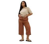 Yours Curve Rust Cropped Trousers - Women's - Plus Size Curve Brown