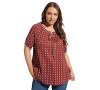 Dobby Tie Neck Top Yours Orange 34-36