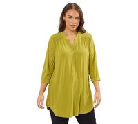 Yours Curve Rust Half Placket Shirt - Women's - Plus Size Curve