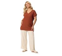 Yours Curve Rust Orange Bubble Textured T-Shirt - Women's - Plus Size Curve