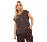 Yours Curve Rust Orange V-Neck Basic T-Shirt - Women's - Plus Size Curve