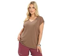 Yours Curve Rust Orange V-Neck Basic T-Shirt - Women's - Plus Size Curve