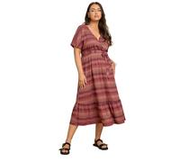 Yours Curve Rust Orange Zig Zag Metallic Wrap Dress - Women's - Plus Size Curve