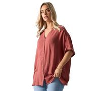 Yours Curve Rust Textured Dobby Blouse - Women's - Plus Size Curve