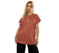 Yours Curve Rust Textured Heavyweight Top - Women's - Plus Size Curve