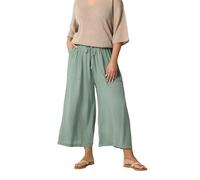 Yours Curve Sage Green Chambray Culottes - Women's - Plus Size Curve