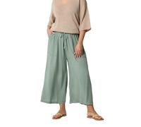 Yours Curve Sage Green Chambray Culottes - Women's - Plus Size Curve