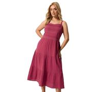 Yours Curve Sage Green Cheesecloth Pleated Cotton Dress - Women's - Plus Size Curve