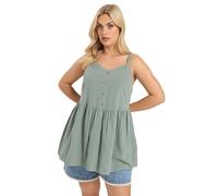 Yours Curve Sage Green Cheesecloth Sleeveless Top - Women's - Plus Size Curve