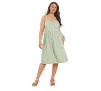 Yours Curve Sage Green Ditsy Floral Strappy Sundress - Women's - Plus Size Curve
