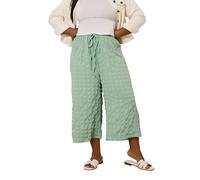 Yours Curve Sage Green Textured Tie Waist Culottes - Women's - Plus Size Curve
