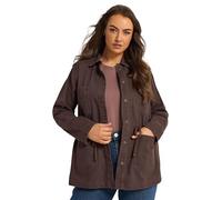 Yours Curve Sage Green Utility Style Denim Jacket - Women's - Plus Size Curve