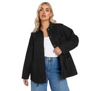 Yours Curve Sage Green Utility Style Denim Jacket - Women's - Plus Size Curve
