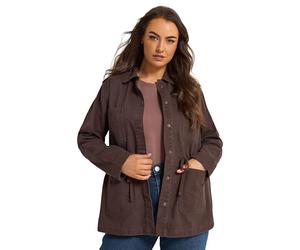 Yours Curve Sage Green Utility Style Denim Jacket - Women's - Plus Size Curve