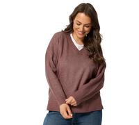 Yours Curve Sage Green V-Neck Soft Touch Jumper - Women's - Plus Size Curve