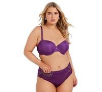 Yours Curve Satin Full Briefs - Women's - Plus Size Curve Purple