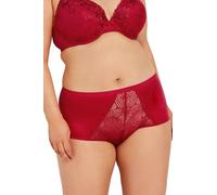 Yours Curve Satin Lace Detail Briefs - Women's - Plus Size Curve Red