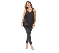 Yours Women's Lace Hem Vest Top in Black | Size: 26-28 Yours Black 26-28