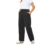 Yours Curve Seam Front Wide Leg Jeans - Women's - Plus Size Curve Black