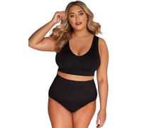 Yours Curve Seamless Control High Waisted Full Briefs - Women's - Plus Size Curve Black
