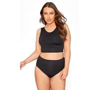 Yours Curve Seamless Longline Padded Bralette Top - Women's - Plus Size Curve Black