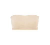 Yours Curve Seamless Padded Non-Wired Bandeau Bra - Women's - Plus Size Curve Nude