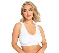 Yours Curve Seamless Padded Non-Wired Bralette - Women's - Plus Size Curve White