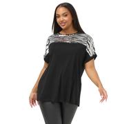 Yours Women's Sequin Animal Top in Black | Size: 26-28 Yours Black 26-28