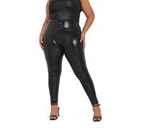 Yours Curve Sequin Leggings - Women's - Plus Size Curve Black